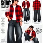 Premium quality supar baggy jeans boxy shirt combo