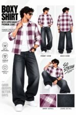 Premium quality supar baggy jeans boxy shirt  combo