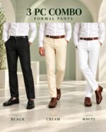 Premium quality formal pant 3 pic combo set