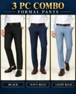Premium quality formal pant 3 pic combo set