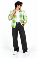 Premium quality baggy jeans boxy shirt ledar belt combo` - Image 2