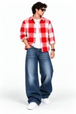 Premium quality supar baggy jeans boxy shirt combo - Image 3