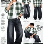 Premium quality super baggy jeans & boxy shirt combo